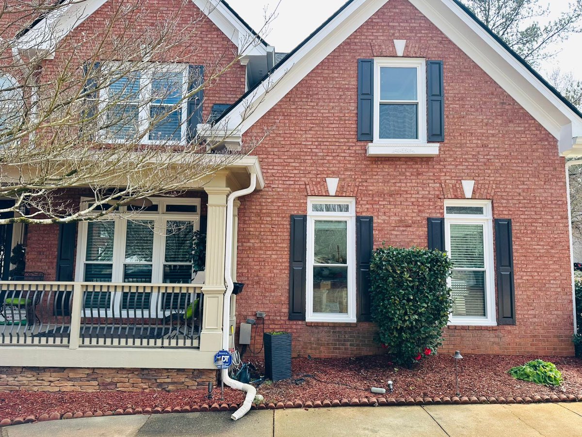 Brick home with new double-hung windows — Peachtree Corners, GA